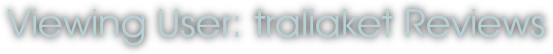 Viewing User: traliaket Reviews